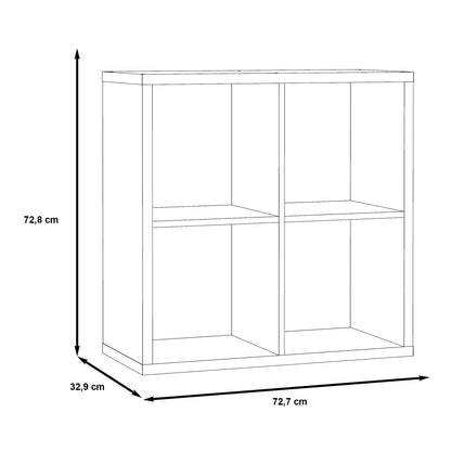 Cote | Furniture Mauro 2x2 Cube Storage Unit - Black Mauro, Shelving 801mxxr221-z13m