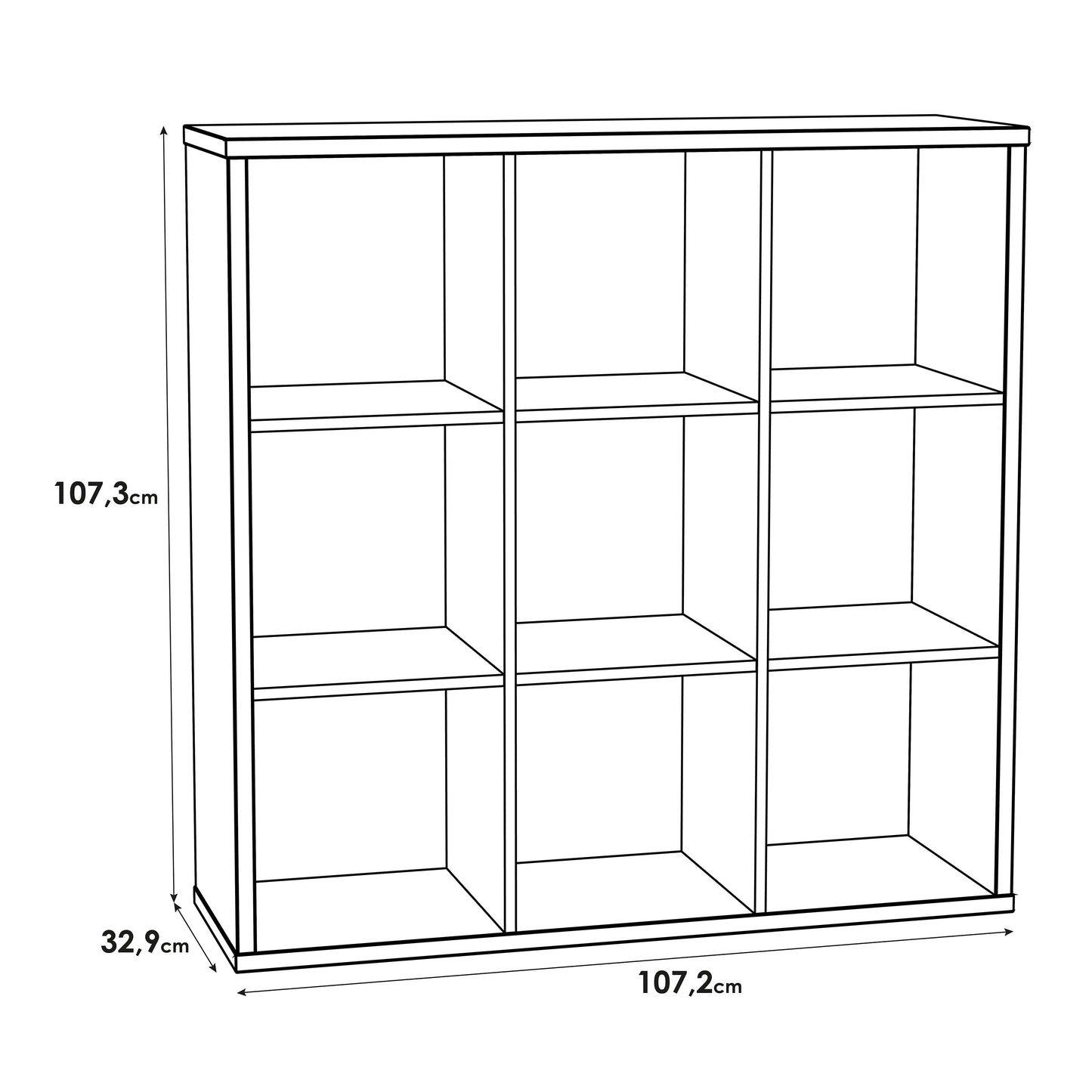 Cote | Furniture Mauro 3x3 Cube Storage Unit -  Matt White Mauro, Side Tables 801mxxr331-120