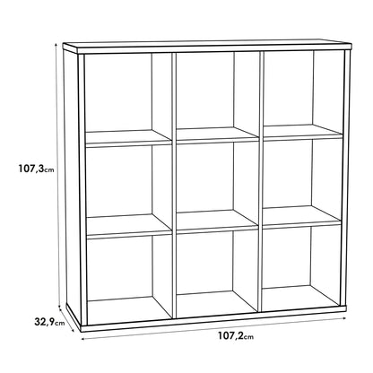 Cote | Furniture Mauro 3x3 Cube Storage Unit -  Matt White Mauro, Side Tables 801mxxr331-120