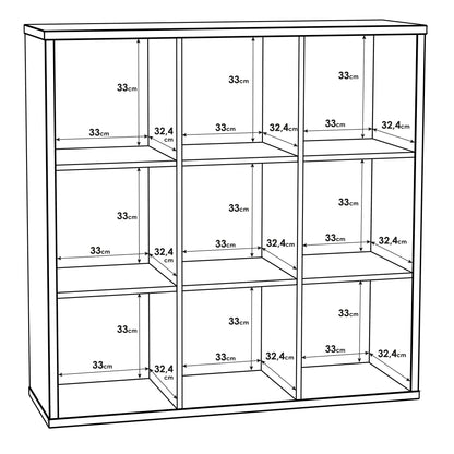 Cote | Furniture Mauro 3x3 Cube Storage Unit - Sand Oak Mauro, Side Tables 801mxxr331-d41f