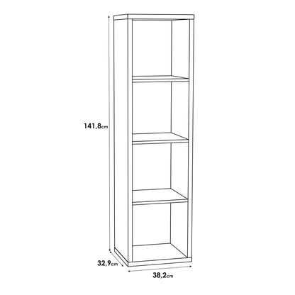 Cote | Furniture Mauro 3 Cube Shelves Storage Unit - Sand Oak Mauro, Side Tables 801mxxr411-d41f