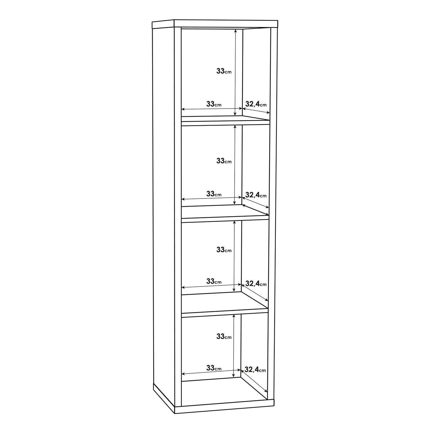 Cote | Furniture Mauro 3 Cube Shelves Storage Unit - Sand Oak Mauro, Side Tables 801mxxr411-d41f