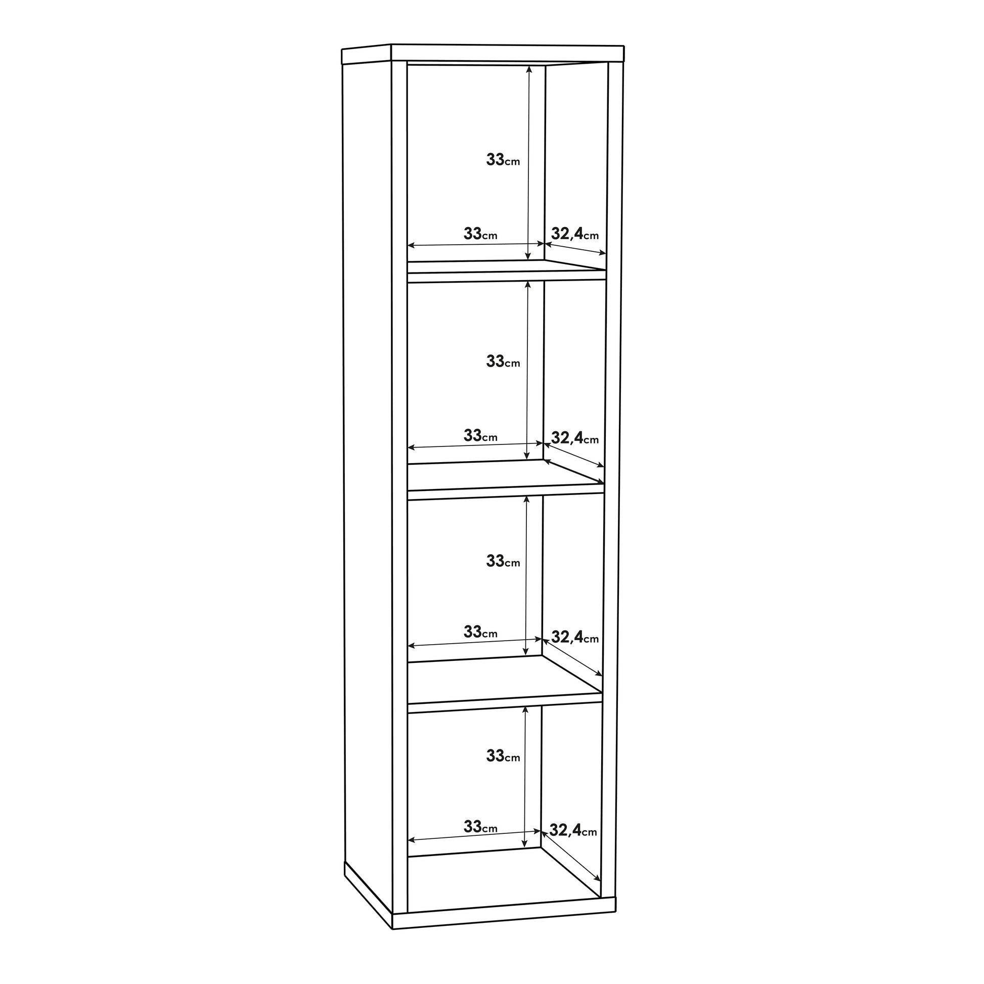 Cote | Furniture Mauro 3 Cube Shelves Storage Unit - Sand Oak Mauro, Side Tables 801mxxr411-d41f