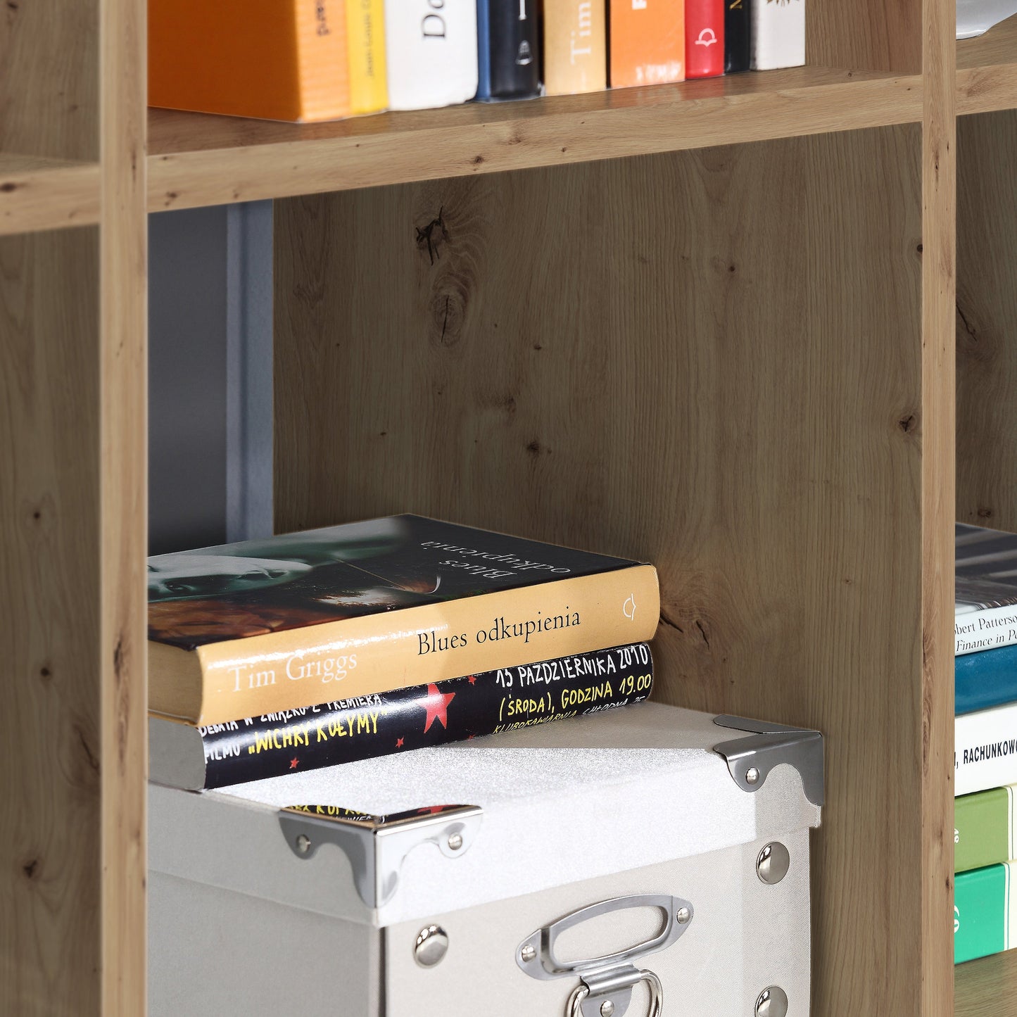 Cote | Furniture Mauro 3 Shelves Cube Storage Unit - Artisan Oak Mauro, Shelving 801mxxr411-d78