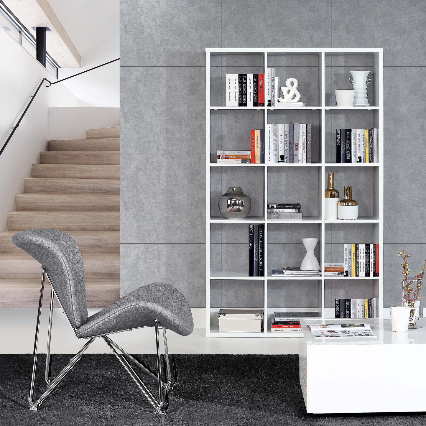 Cote | Furniture Mauro 3x5 Cube Storage Unit - White Mauro, Side Tables 801mxxr431-120