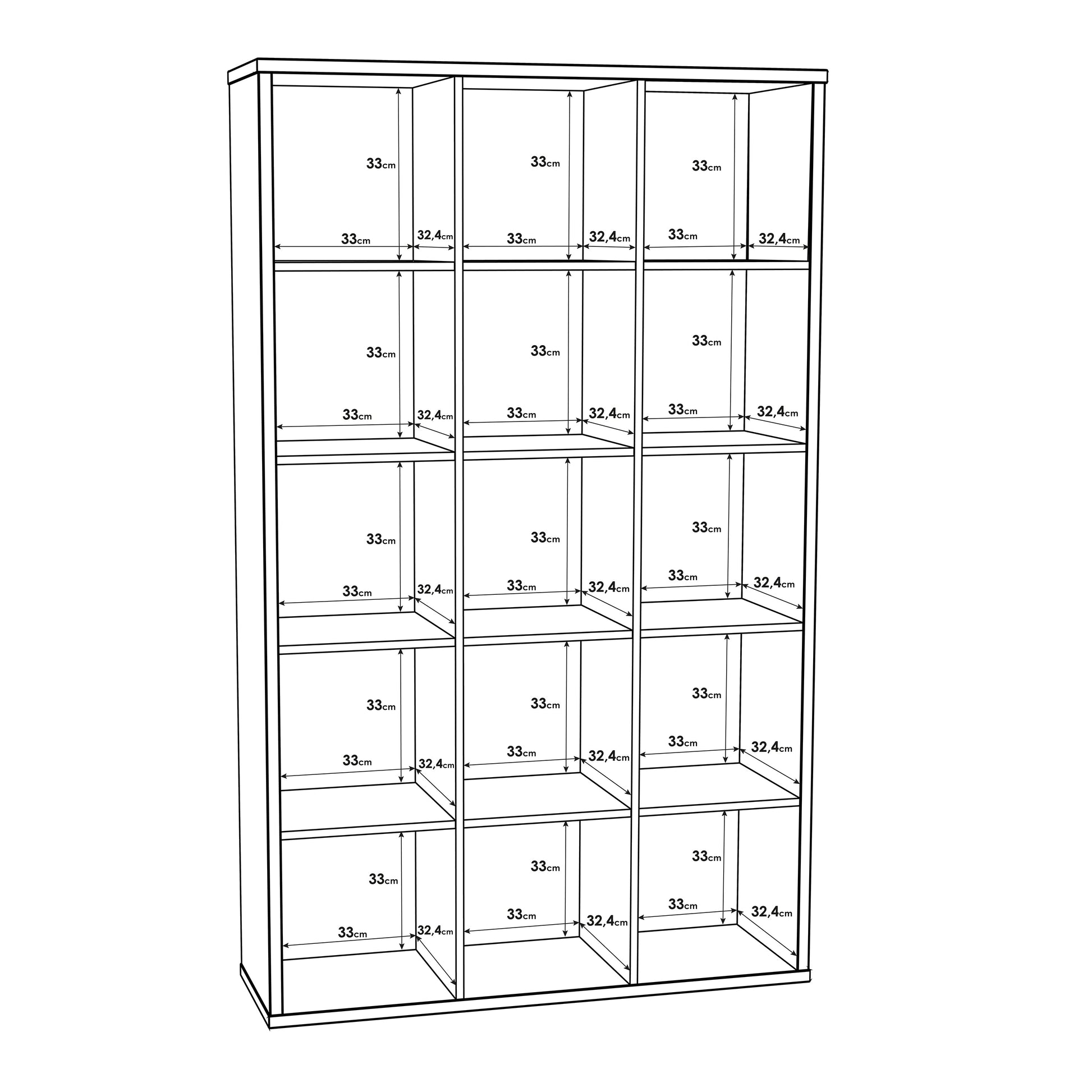 Cote | Furniture Mauro 3x5 Cube Storage Unit - White Mauro, Side Tables 801mxxr431-120