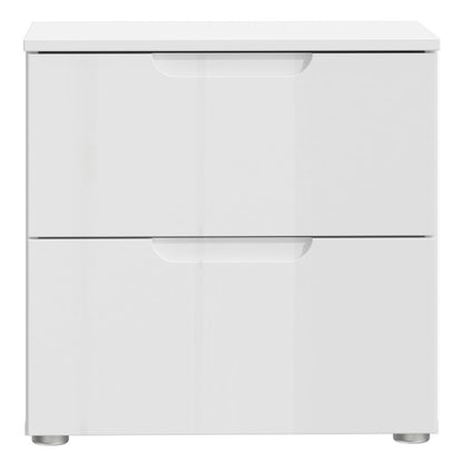 Cote | Furniture Sienna Bedside Table, 2 Drawer - White  Sienna, Bedside Tables 801snnk011-v29