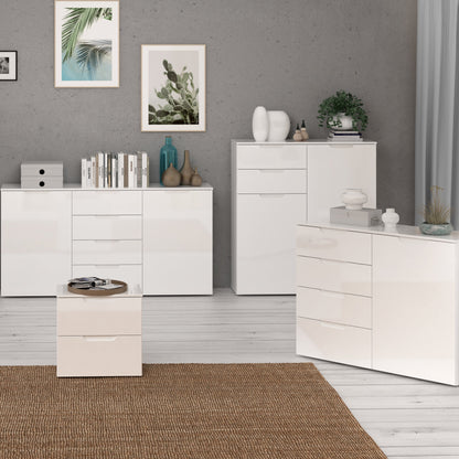 Cote | Furniture Sienna Bedside Table, 2 Drawer - White  Sienna, Bedside Tables 801snnk011-v29