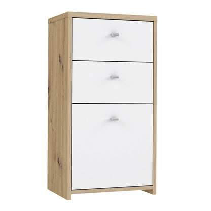 Cote | Furniture Best Chest Cabinet with 2 Drawer, 1 Door - Artisan Oak/White Best Chest, Chest of Drawers 801sqnk211-c804