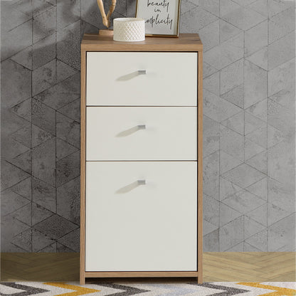 Cote | Furniture Best Chest Cabinet with 2 Drawer, 1 Door - Artisan Oak/White Best Chest, Chest of Drawers 801sqnk211-c804