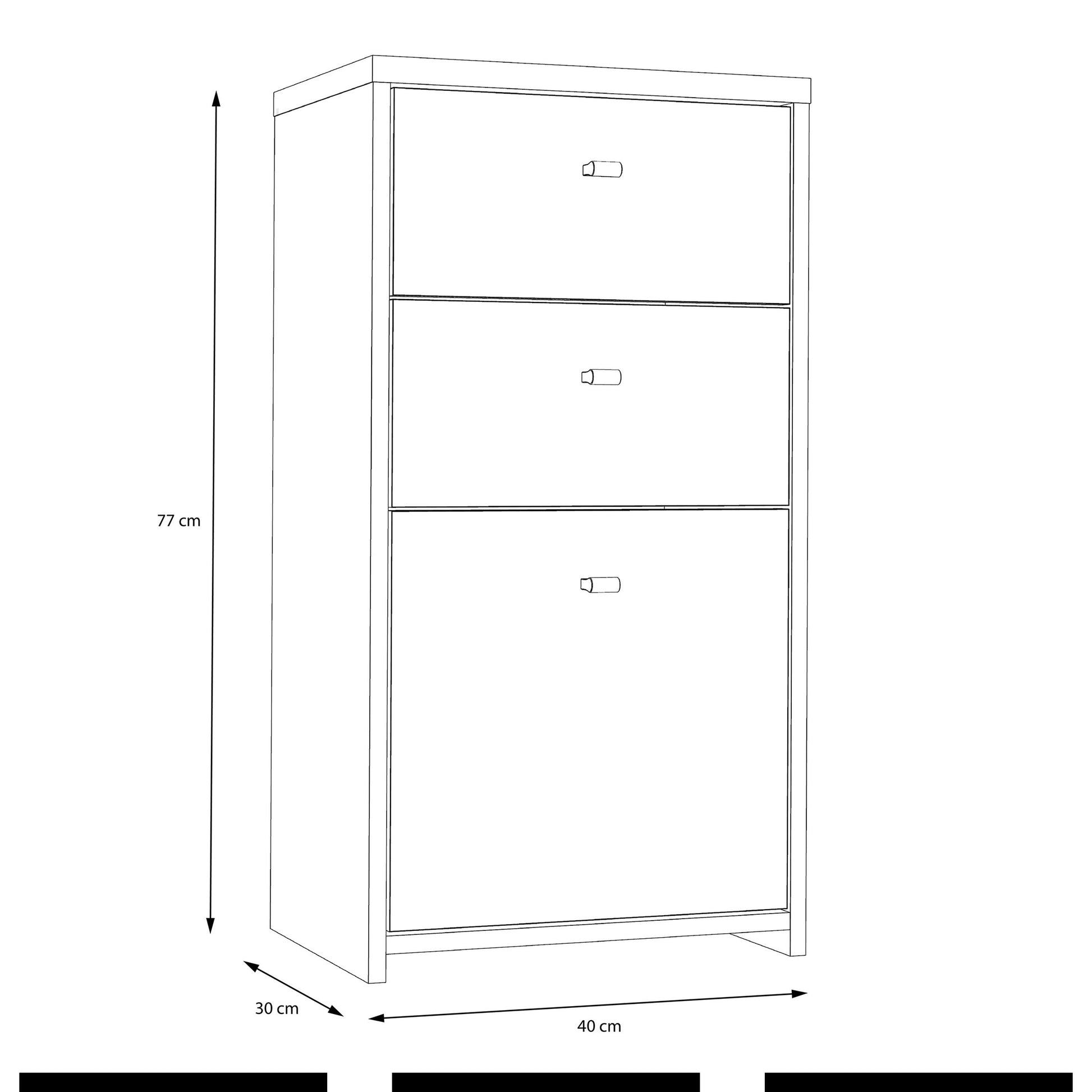 Cote | Furniture Best Chest Cabinet with 2 Drawer, 1 Door - Artisan Oak/White Best Chest, Chest of Drawers 801sqnk211-c804