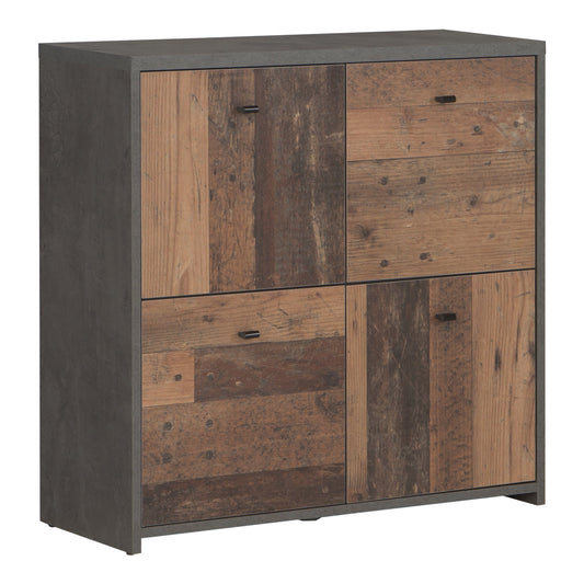 Cote | Furniture Best Chest Cabinet with 4 Door - Vintage Style Wood Best Chest, Chest of Drawers 801sqnk221-c764