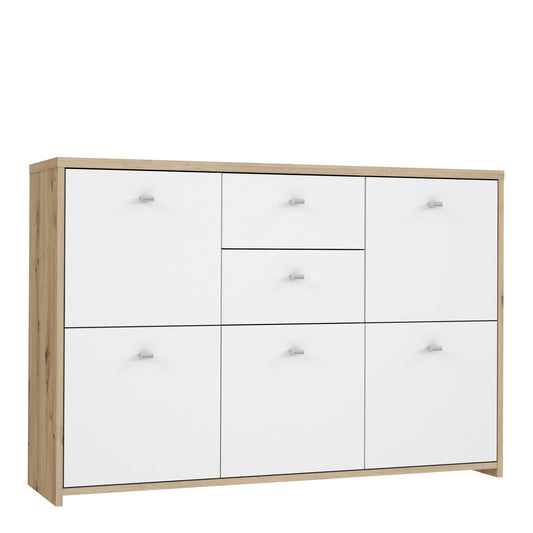 Cote | Furniture Best Chest Cabinet with 2 Drawer, 5 Doors - Artisan Oak/White Best Chest, Chest of Drawers 801sqnk233-c804