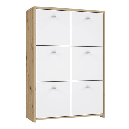 Cote | Furniture Best Chest Cabinet with 6 Door - Artisan Oak/White Best Chest, Chest of Drawers 801sqnk321-c804