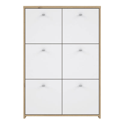 Cote | Furniture Best Chest Cabinet with 6 Door - Artisan Oak/White Best Chest, Chest of Drawers 801sqnk321-c804