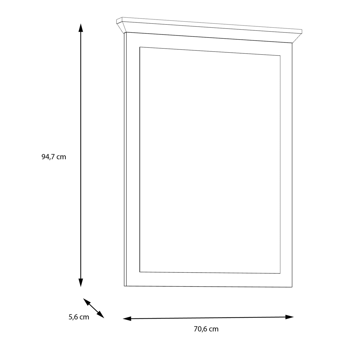 Cote | Furniture Illopa Wall Mirror - Snowy Oak & Oak Illopa, Mirrors 801tiqd20-j99