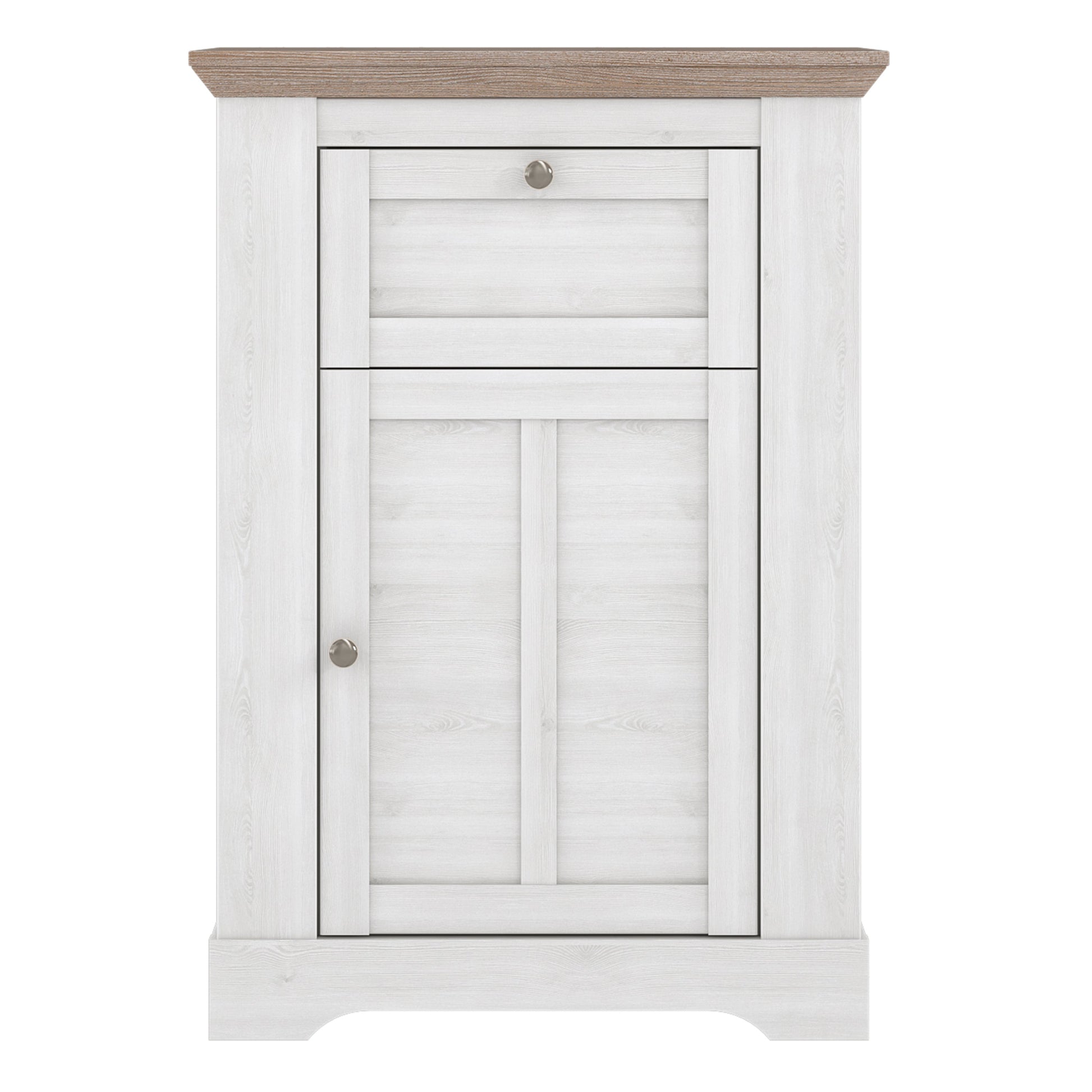 Cote | Furniture Illopa Chest of Drawers - 1 Drawer + 1 Door - Snowy Oak & Oak Illopa, Chest of Drawers 801tiqd211-j99