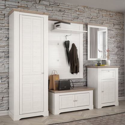 Cote | Furniture Illopa Chest of Drawers - 1 Drawer + 1 Door - Snowy Oak & Oak Illopa, Chest of Drawers 801tiqd211-j99