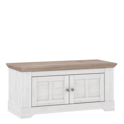 Cote | Furniture Illopa Storage Bench - Snowy Oak & Oak Illopa, Hallway Seating & Storage 801tiqt021-j99