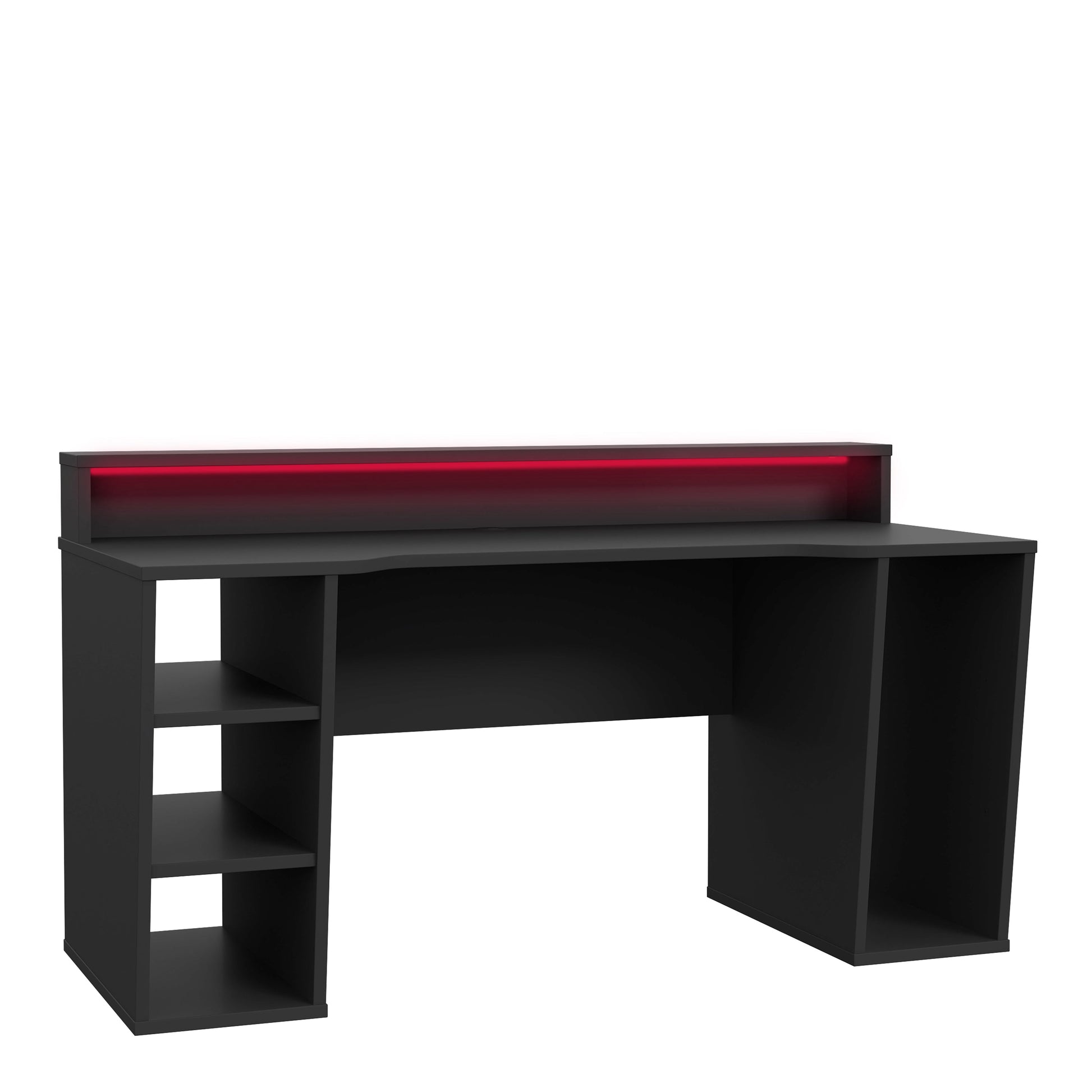 Cote | Furniture Tezaur Gaming Desk, 2 Shelves with LED - Black  Tezaur, Gaming Furniture 801tzrb211b3-z113