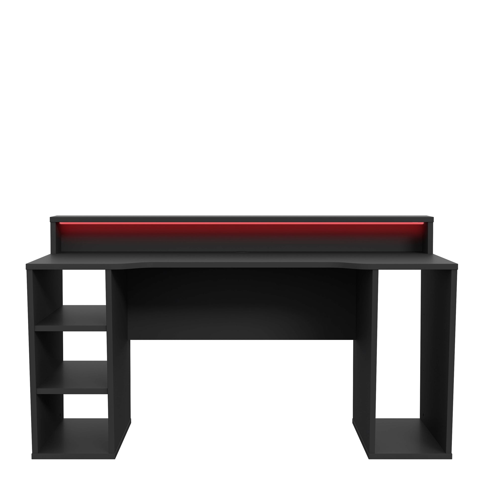 Cote | Furniture Tezaur Gaming Desk, 2 Shelves with LED - Black  Tezaur, Gaming Furniture 801tzrb211b3-z113