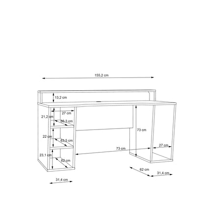 Cote | Furniture Tezaur Gaming Desk, 2 Shelves with LED - Black  Tezaur, Gaming Furniture 801tzrb211b3-z113