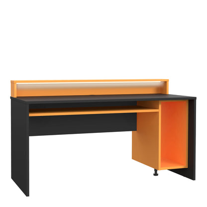 Cote | Furniture Tezaur Gaming Desk with LED - Black & Orange  Tezaur, Gaming Furniture 801tzrb212b3-c913