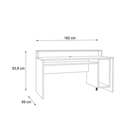 Cote | Furniture Tezaur Gaming Desk with LED - Black & Orange  Tezaur, Gaming Furniture 801tzrb212b3-c913