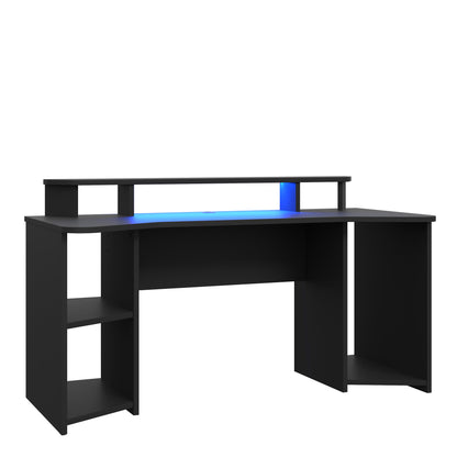 Cote | Furniture Tezaur Gaming Desk with LED - Black Tezaur, Gaming Furniture 801tzrb221b3-z113