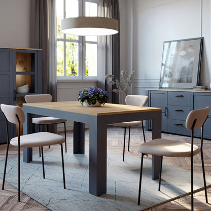 Cote | Furniture Bohol 4-6 Seater Extending Dining Table - Oak/Navy Bohol, Dining Tables 801xelt161-m348