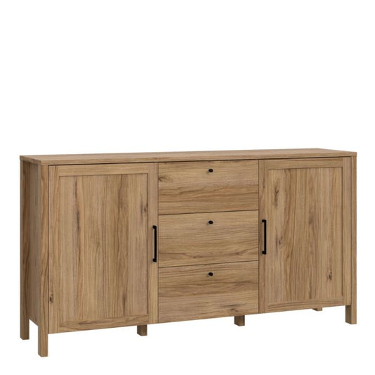 Cote | Furniture Malte Brun Sideboard, 3 Drawer + 2 Door - Oak Malte Brun, Sideboard 801mtbk2311-d84