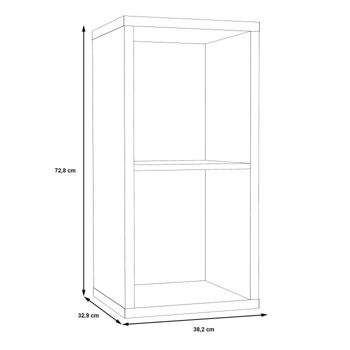 Cote | Furniture Mauro 1 Shelf Cube Storage Unit - White Mauro, Shelving 801mxxr111-120