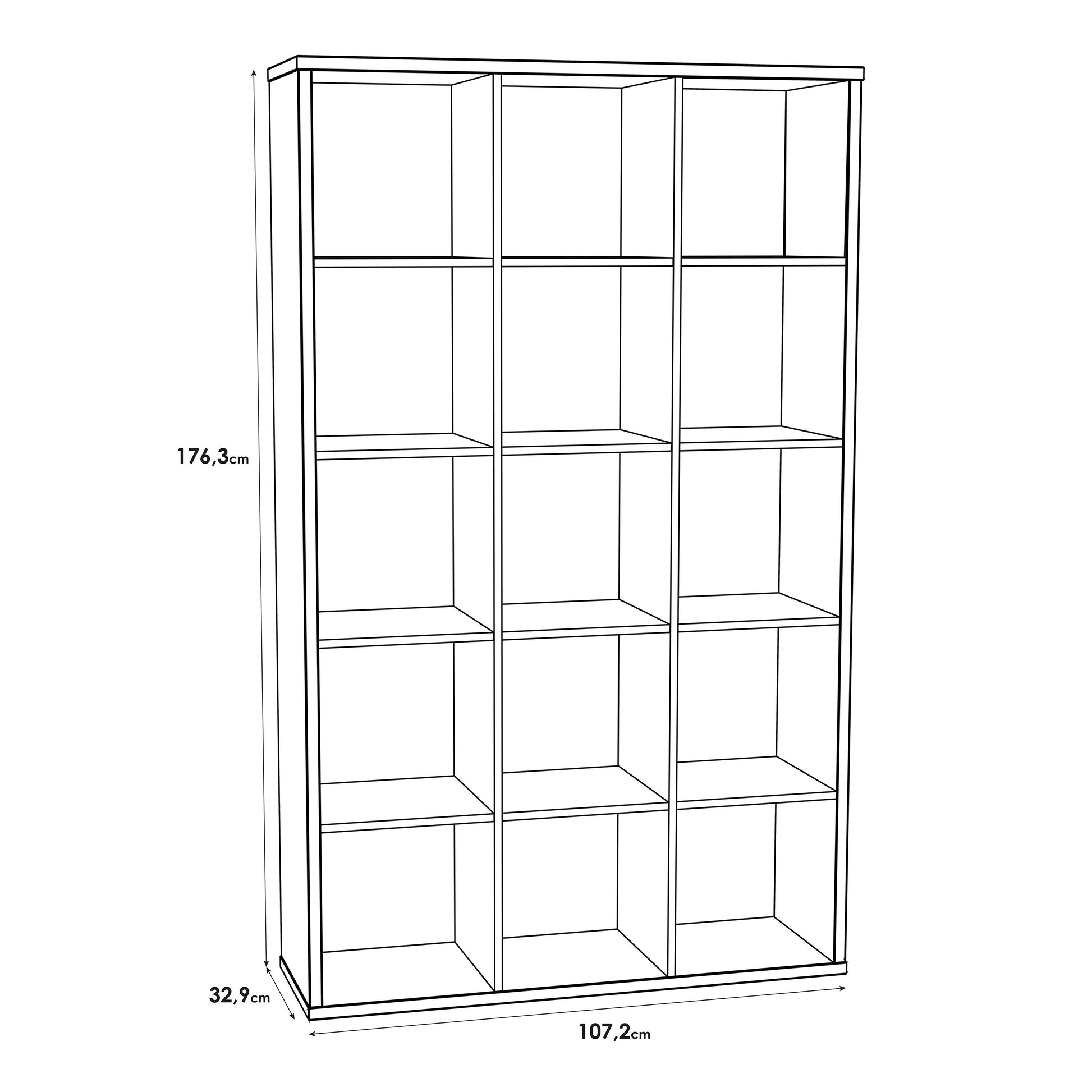 Cote | Furniture Mauro 3x5 Cube Storage Unit - Sand Oak Mauro, Side Tables 801mxxr431-d41f