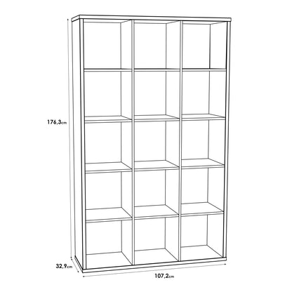 Cote | Furniture Mauro 3x5 Cube Storage Unit - Sand Oak Mauro, Side Tables 801mxxr431-d41f