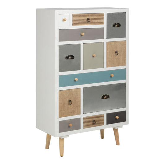 Cote | Furniture Thais Chest of Drawers, 13 Drawers - White Shabby Chic / Multi Coloured Thais, Chest of Drawers 90A0000063376