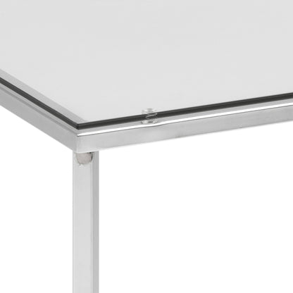 Cote | Furniture Cross Side Table, Square Glass Top - Chrome Cross, Side Tables 90A0000066494