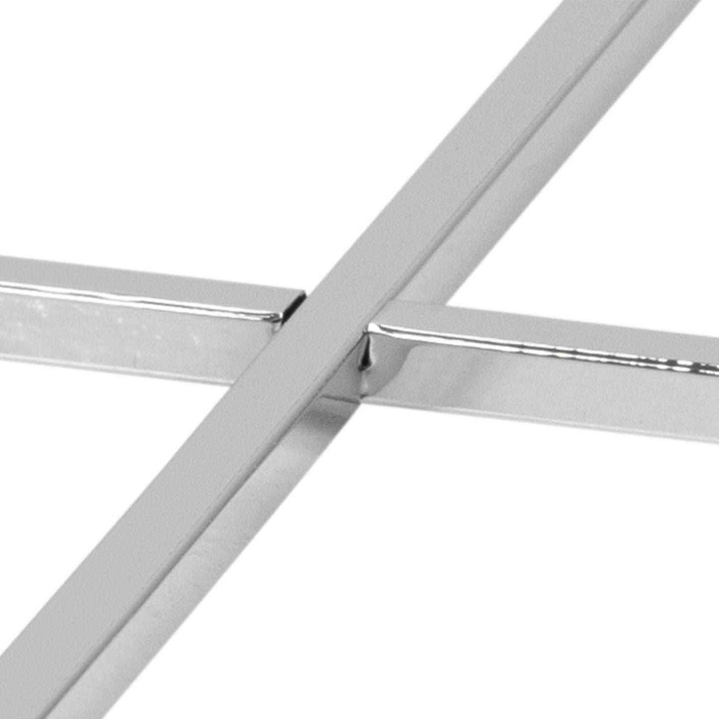 Cote | Furniture Cross Side Table, Square Glass Top - Chrome Cross, Side Tables 90A0000066494