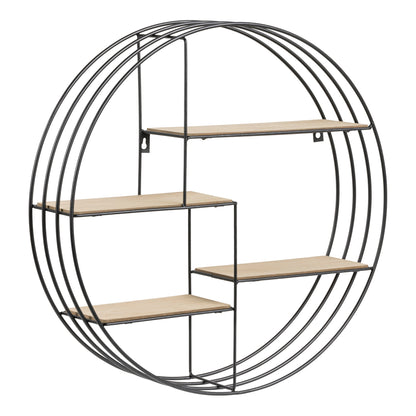 Cote | Furniture Darkenberg Metal Wall Shelf, Round - Black Darkenberg, Shelving 90A0000072167