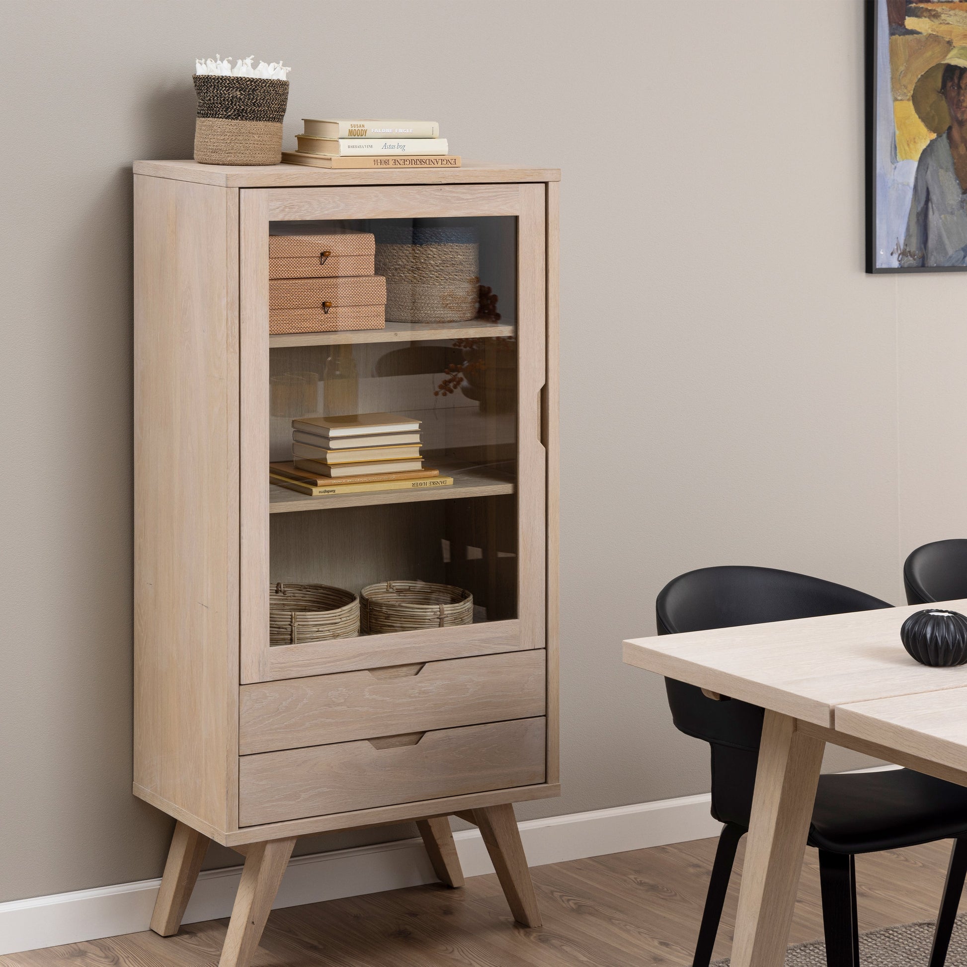 Cote | Furniture A-Line Display Cabinet 2 Drawer + 2 Shelves - White Oak  A-Line, Display Cabinets 90A0000074850