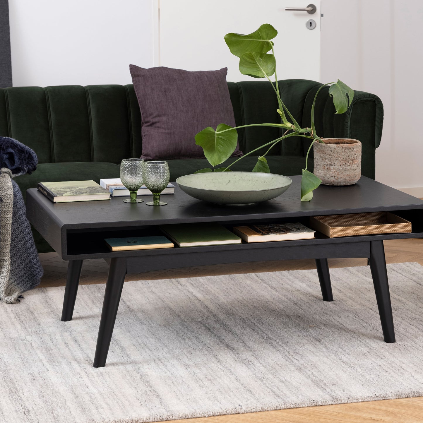 Cote | Furniture Marte Coffee Table with Open Shelf - Black Marte, Coffee Tables 90A0000078610