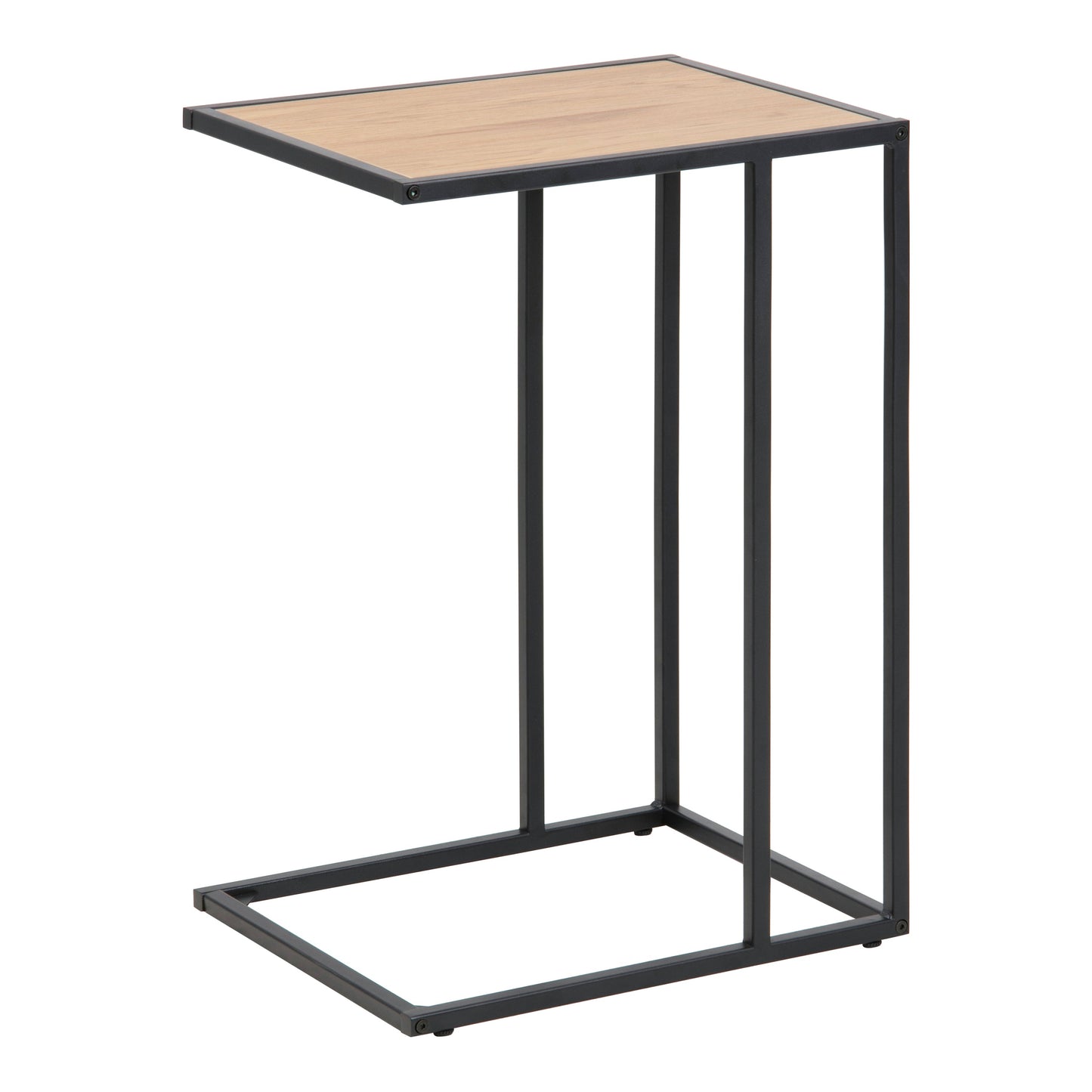 Cote | Furniture Seaford Side Table, Metal Frame with Oak Top - Black Seaford, Side Tables 90A0000079386