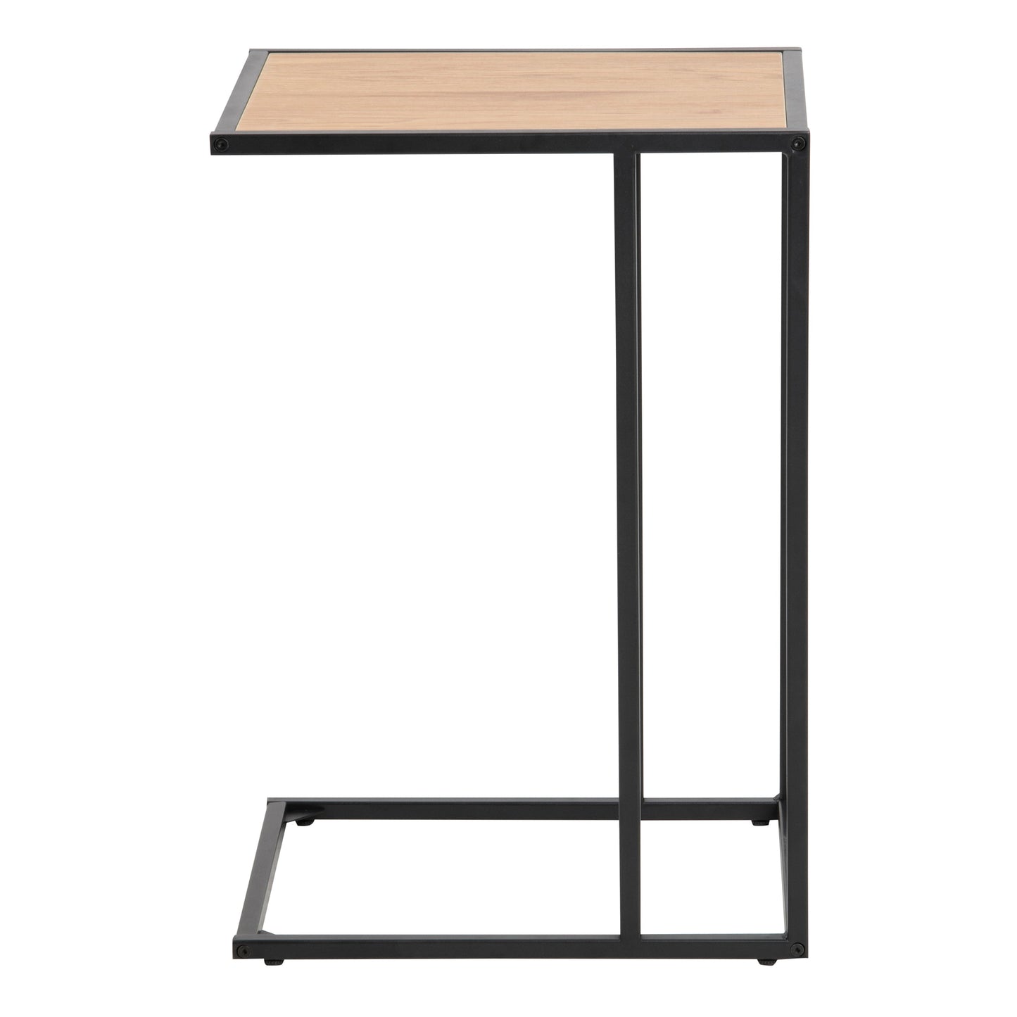 Cote | Furniture Seaford Side Table, Metal Frame with Oak Top - Black Seaford, Side Tables 90A0000079386