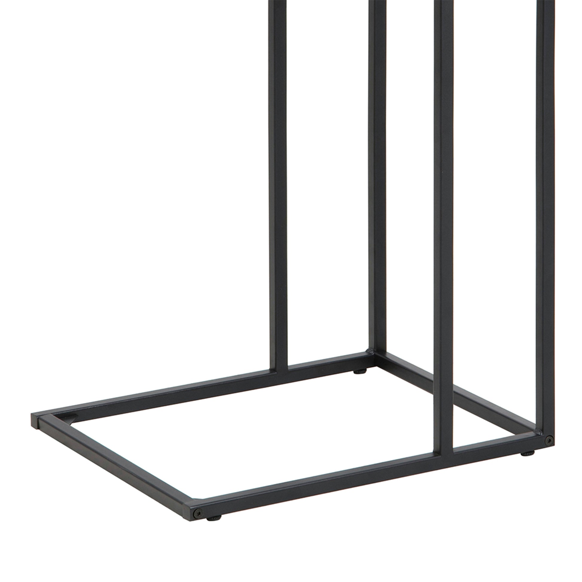 Cote | Furniture Seaford Side Table, Metal Frame with Oak Top - Black Seaford, Side Tables 90A0000079386