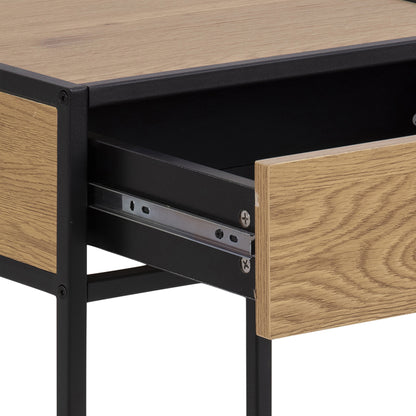 Cote | Furniture Seaford Bedside Table with 1 Drawer - Black & Oak Seaford, Bedside Tables 90A0000081317