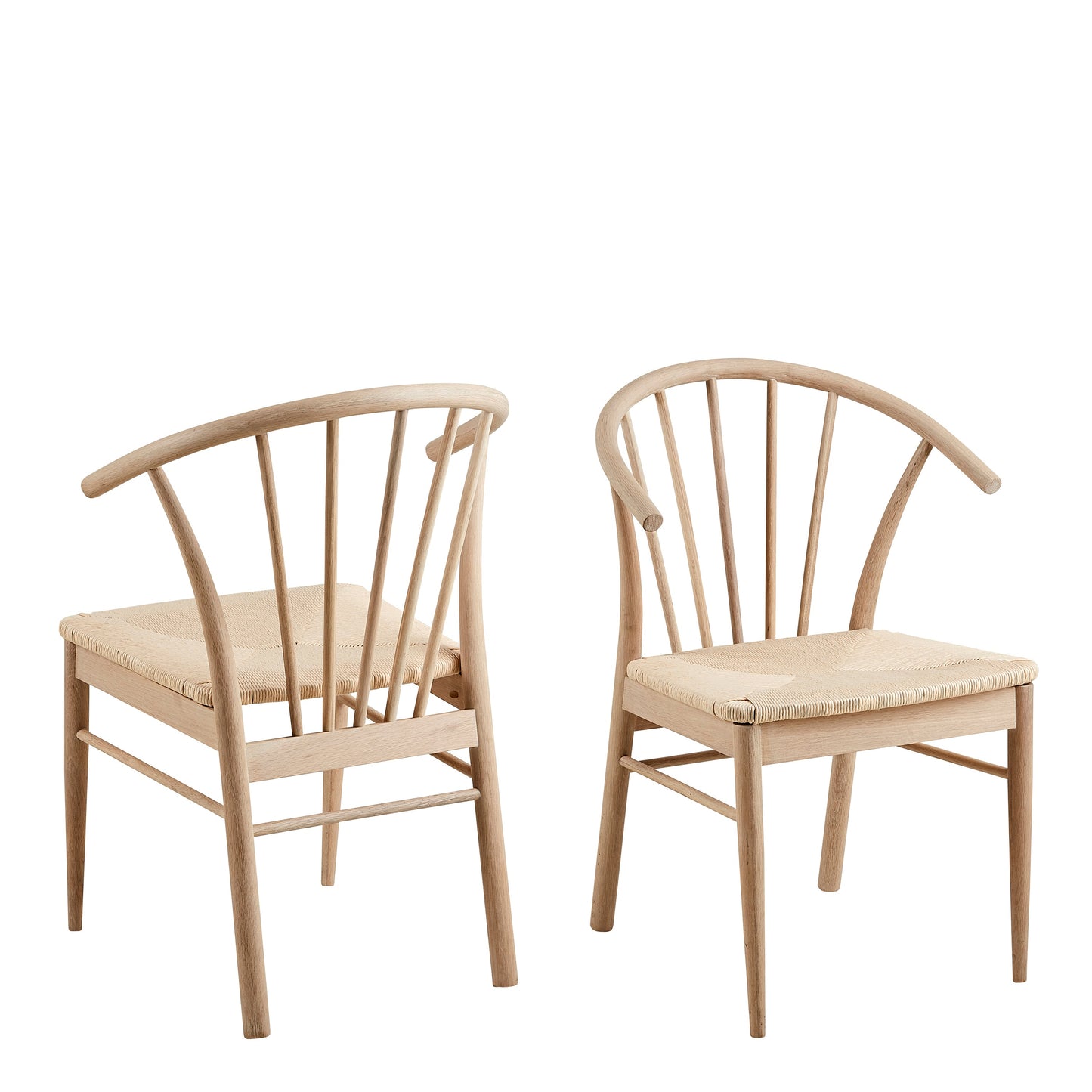 Cote | Furniture Cassandra Dining Chairs with Armrests - White Oak (Set of 2) Cassandra, Dining Chairs 90A0000081422