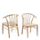 Cassandra Dining Chairs with Armrests - White Oak (Set of 2)