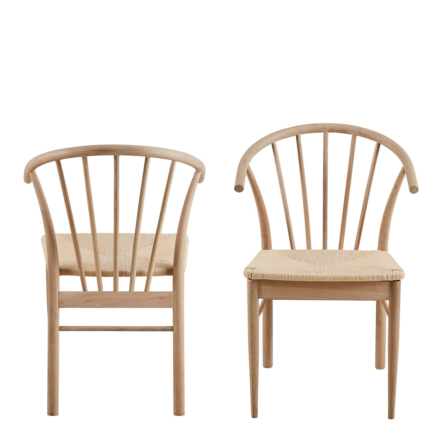 Cote | Furniture Cassandra Dining Chairs with Armrests - White Oak (Set of 2) Cassandra, Dining Chairs 90A0000081422