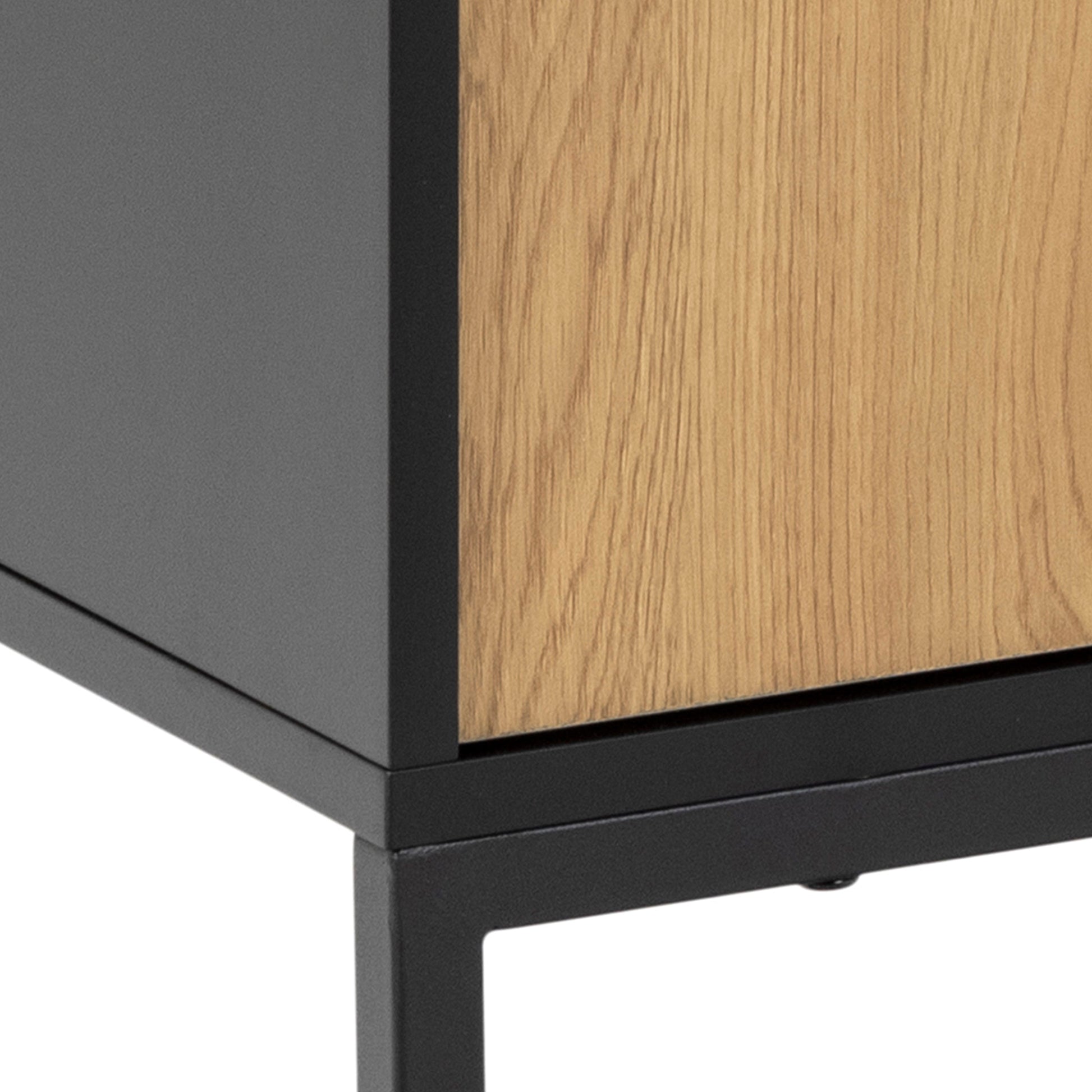 Cote | Furniture Seaford Sideboard, 4 Door - Black & Oak Seaford, Sideboards 90A0000081685