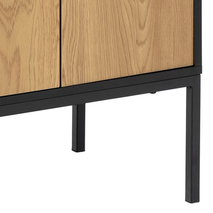 Cote | Furniture Seaford Sideboard, 3 Door + 2 Drawer - Black & Oak Seaford, Sideboards 90A0000083431