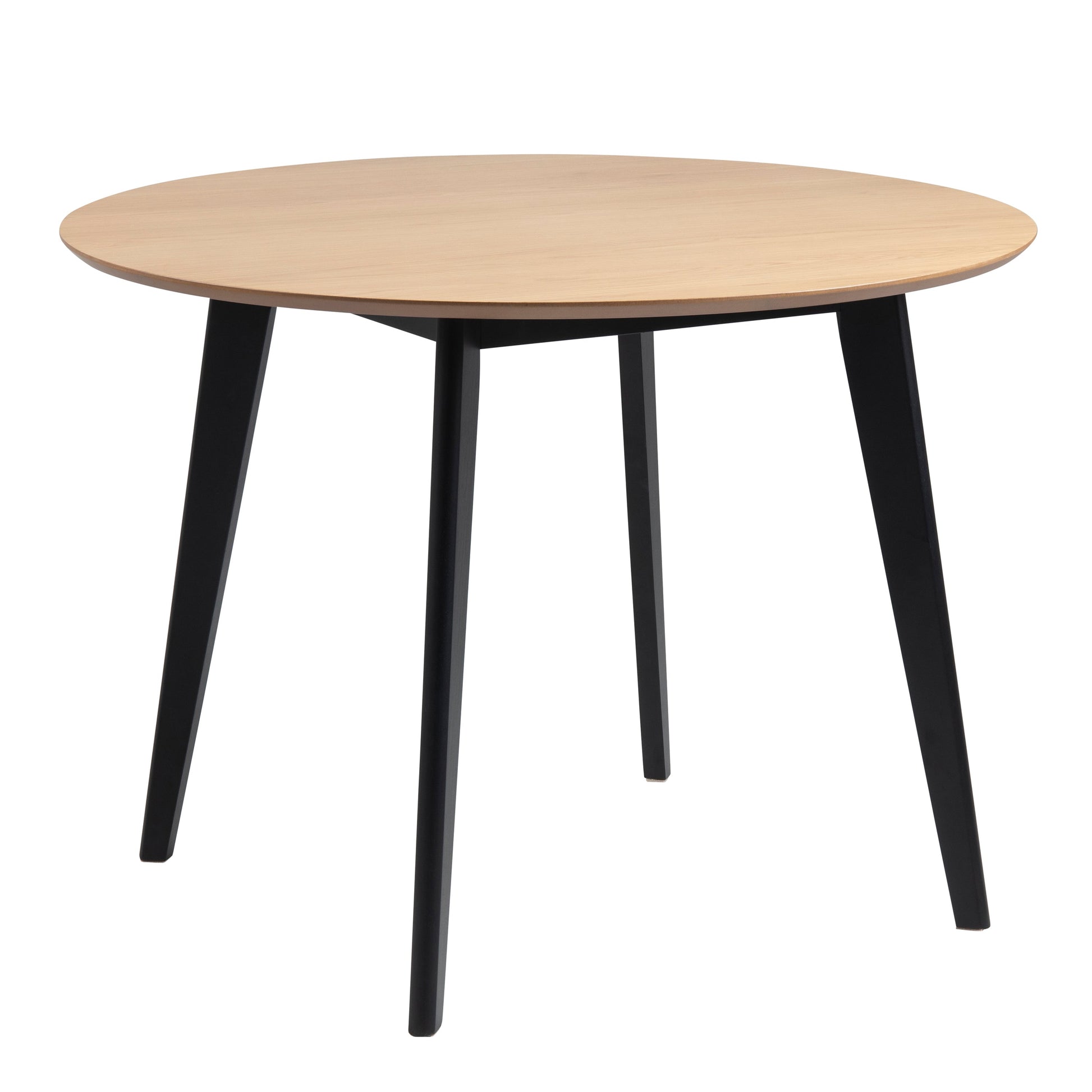 Cote | Furniture Roxby 2-4 Seater Dining Table, Round (105x76cm) - Oak & Black Roxby, Dining Tables 90A0000085661